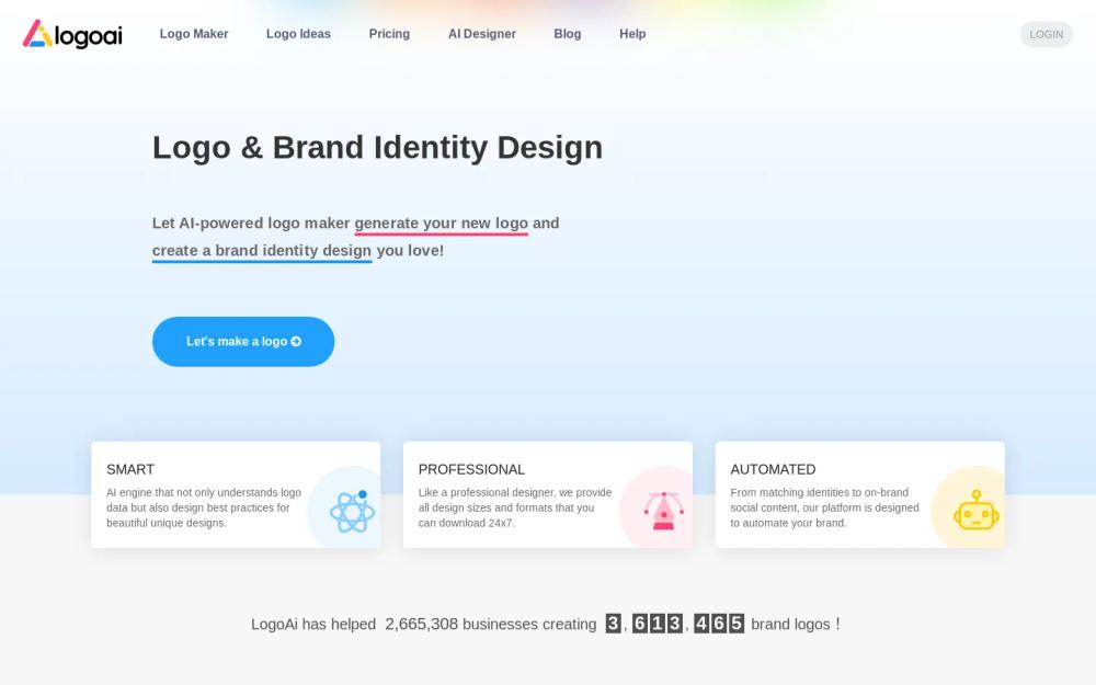 LogoAi website screenshot LogoAi website screenshot