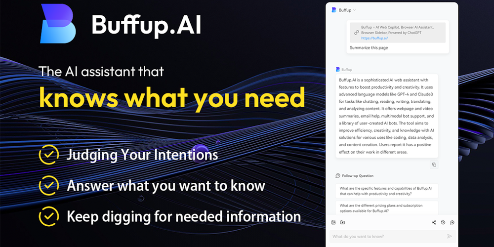 Buffup.AI website screenshot Buffup.AI website screenshot
