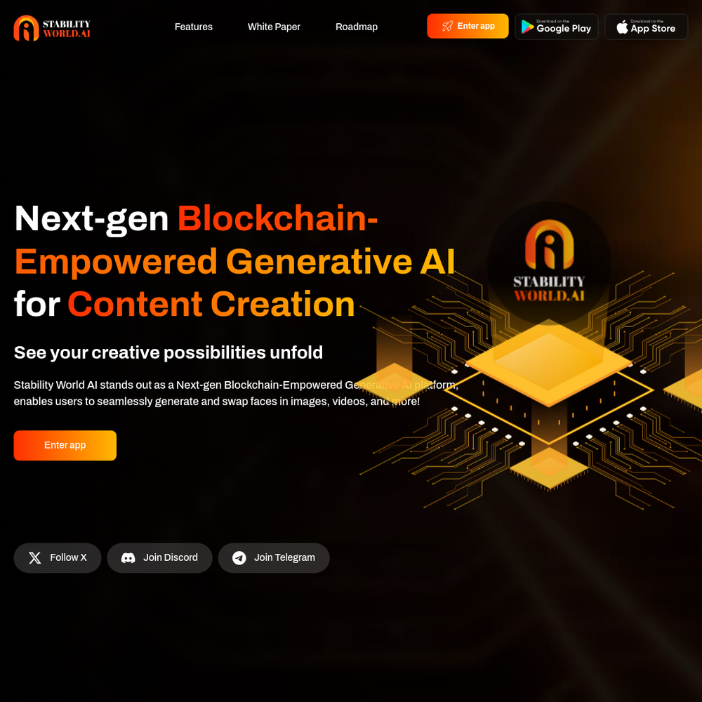 Stability World AI website screenshot Stability World AI website screenshot