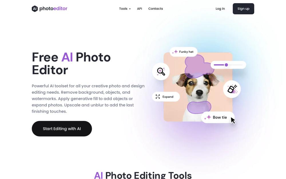 Photoeditor website screenshot Photoeditor website screenshot
