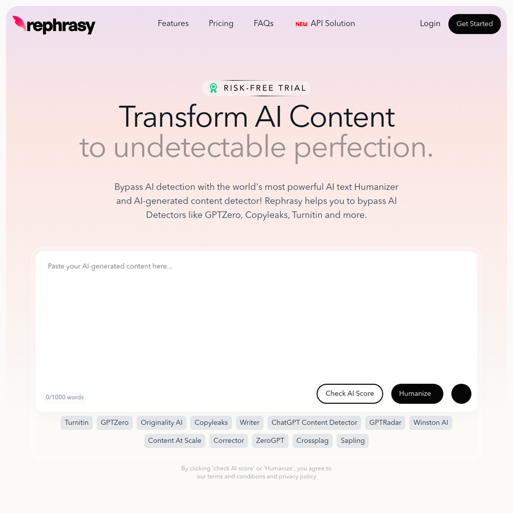 Rephasy website screenshot Rephasy website screenshot