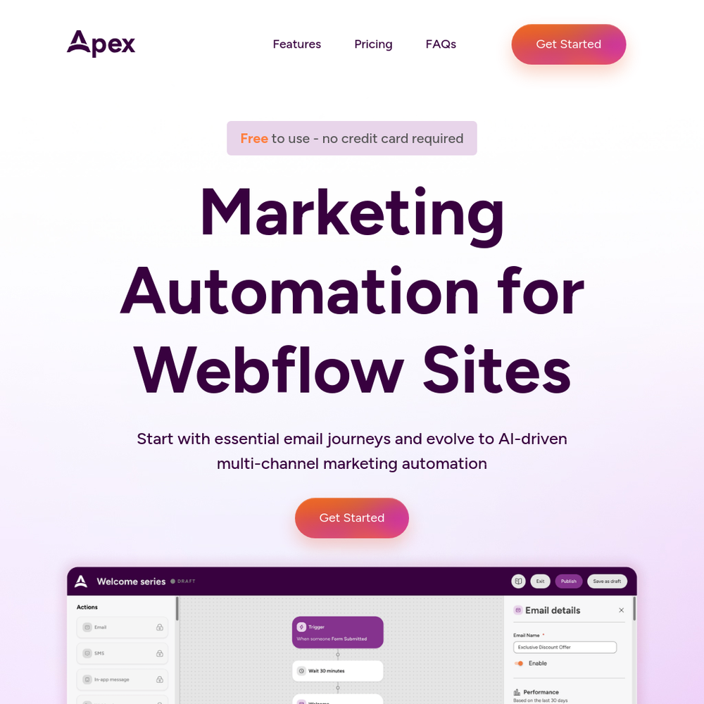 Apex website screenshot Apex website screenshot