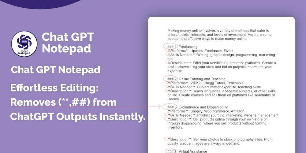 ChatGPT Notepad website screenshot ChatGPT Notepad website screenshot