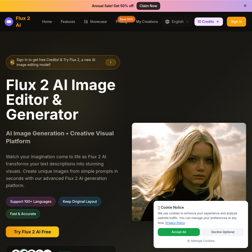 Flux 2 AI website screenshot Flux 2 AI website screenshot
