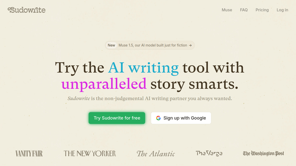 Sudowrite website screenshot Sudowrite website screenshot