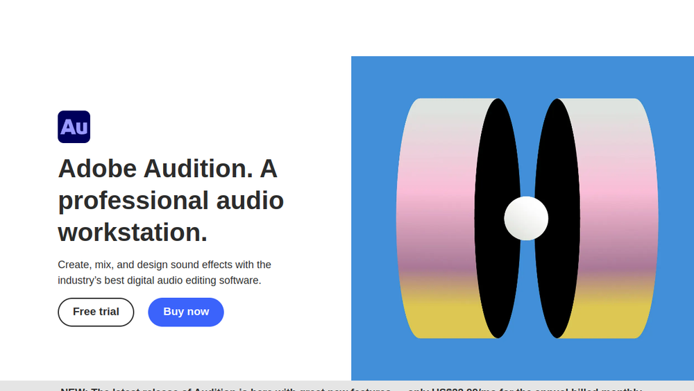 Adobe Audition website screenshot Adobe Audition website screenshot