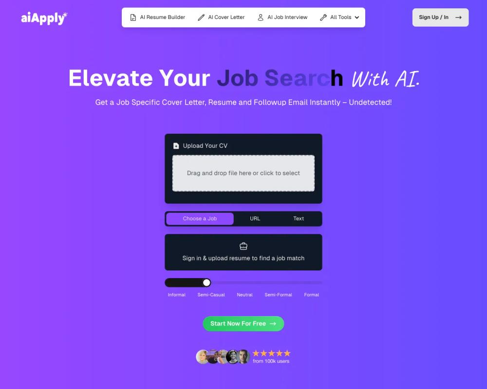 AIApply website screenshot AIApply website screenshot