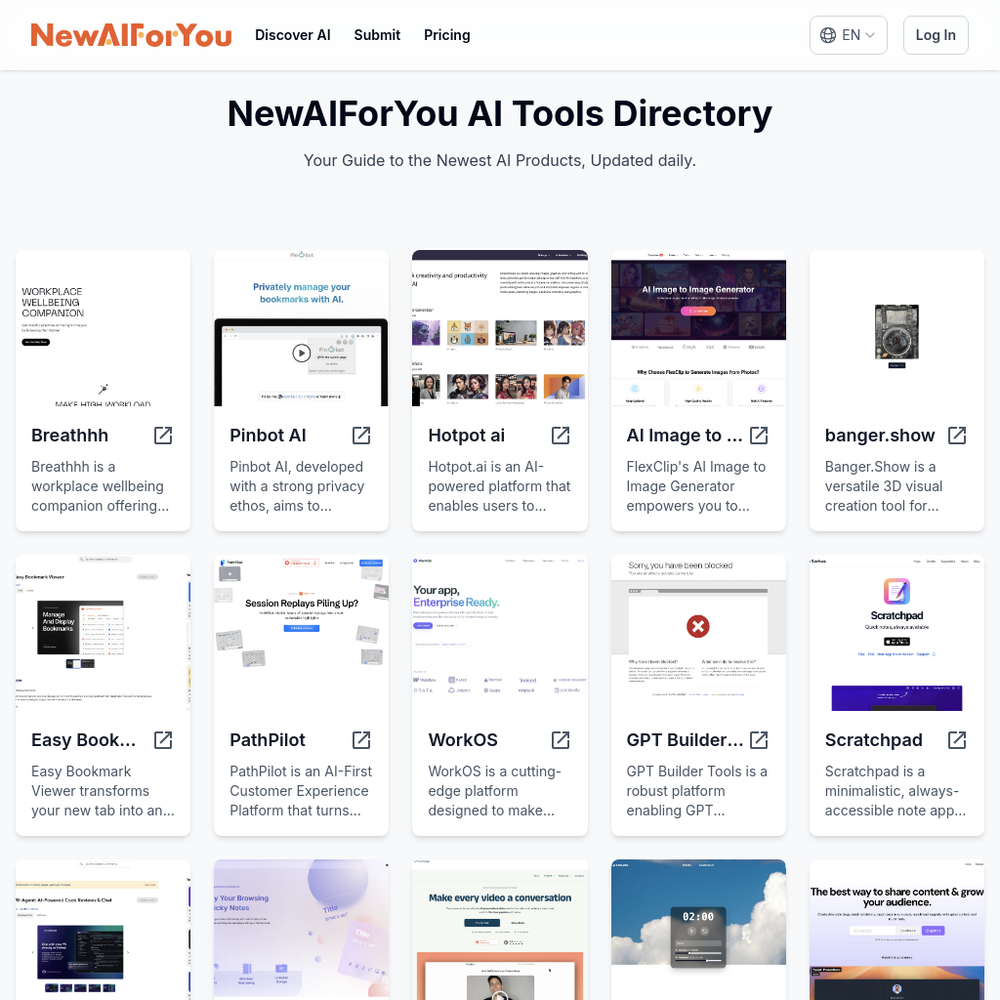 New AI For You website screenshot New AI For You website screenshot