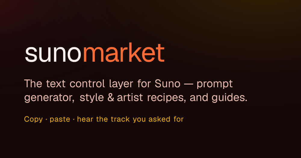 Screenshot of Suno Prompt Generator Screenshot of Suno Prompt Generator