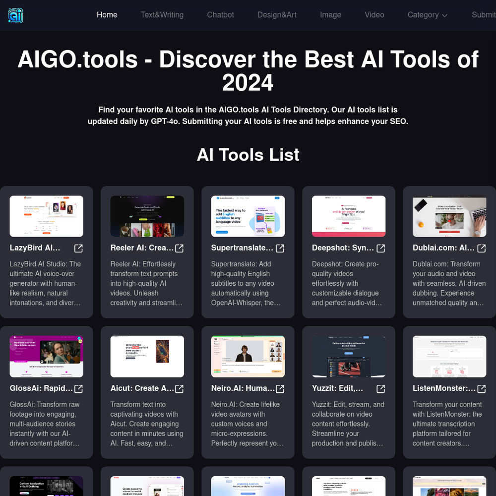 AIGO.tools website screenshot AIGO.tools website screenshot