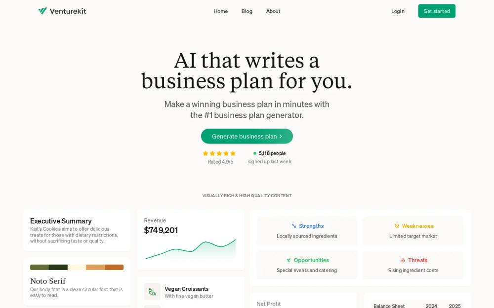 Venturekit website screenshot Venturekit website screenshot