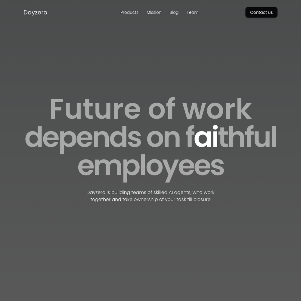 DayZero website screenshot DayZero website screenshot