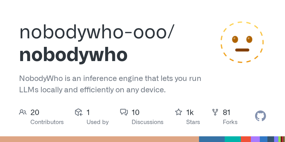 Screenshot of NobodyWho Screenshot of NobodyWho
