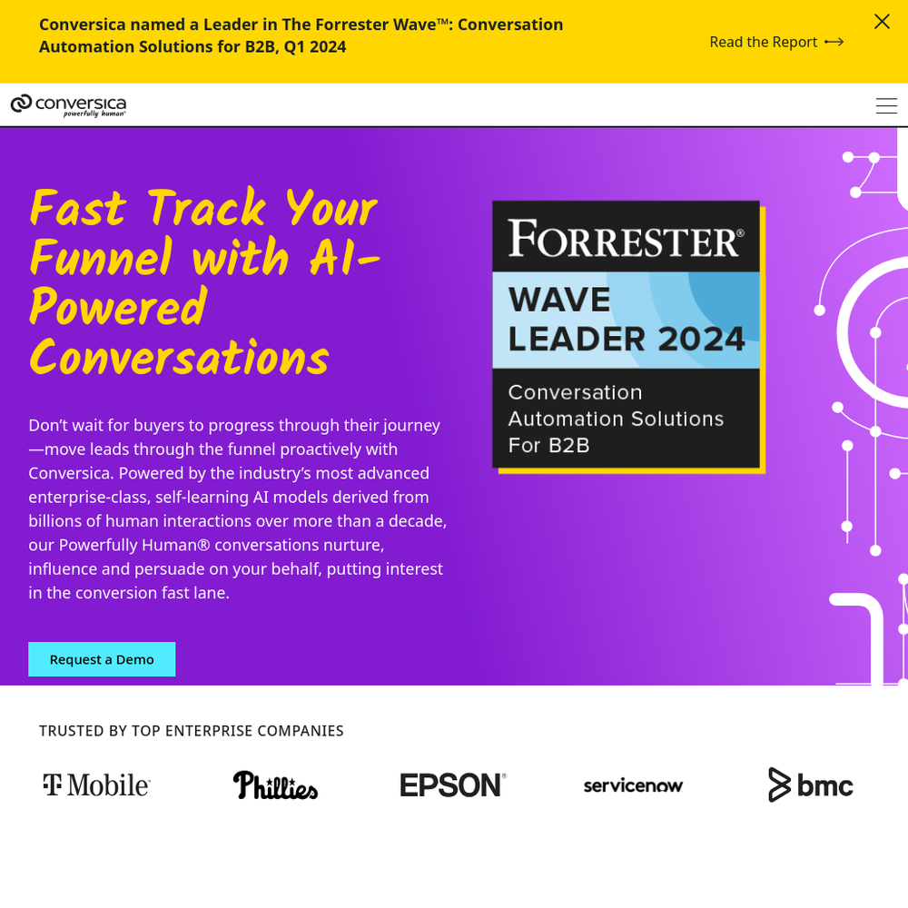 Conversica website screenshot Conversica website screenshot