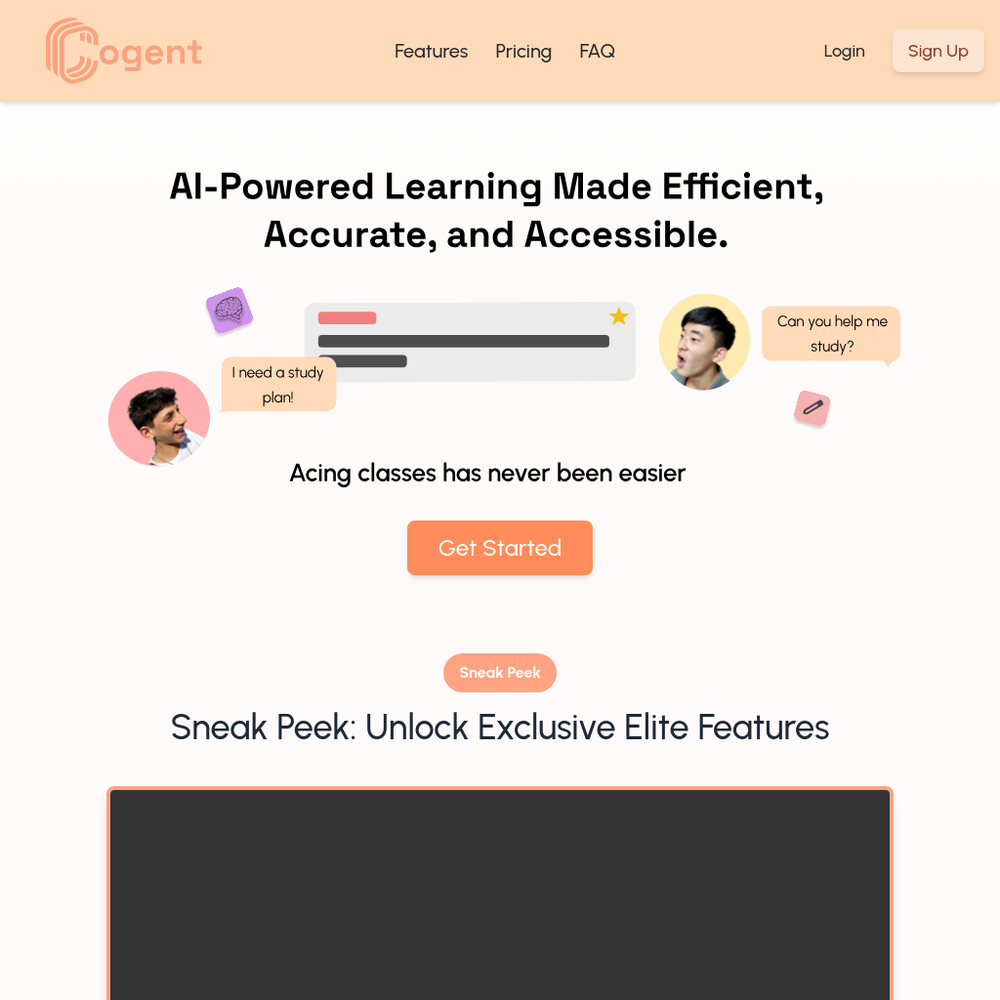 Cogent website screenshot Cogent website screenshot