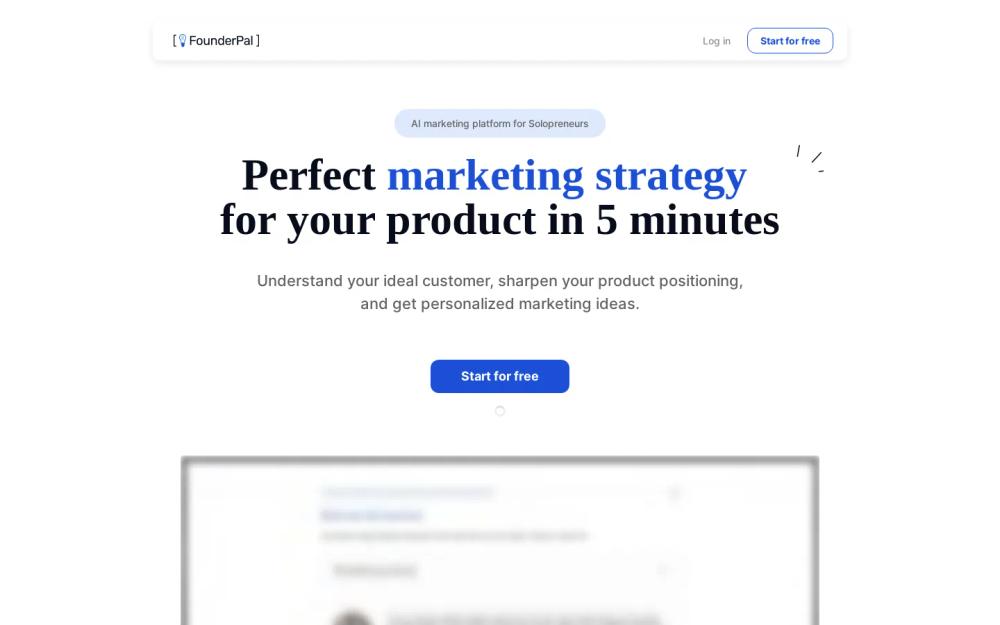 FounderPal website screenshot FounderPal website screenshot