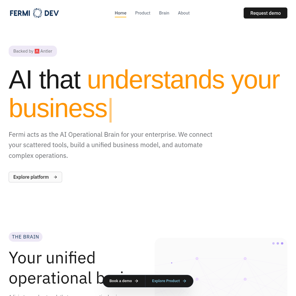 Fermi Dev website screenshot Fermi Dev website screenshot
