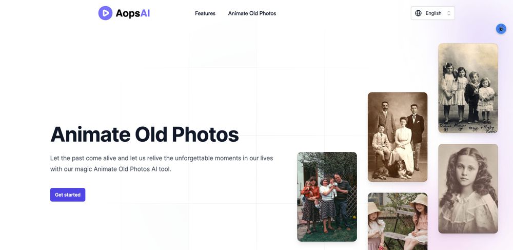 Animate Old Photos website screenshot Animate Old Photos website screenshot