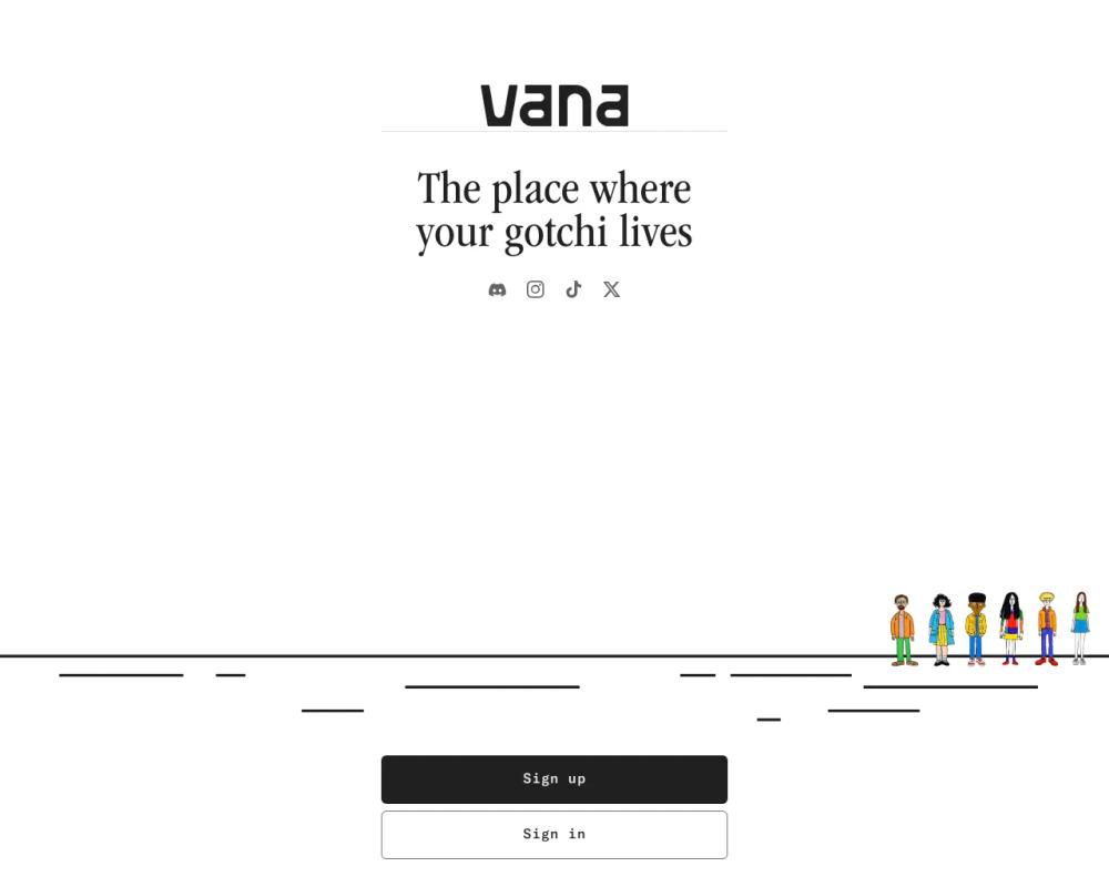 Vana website screenshot Vana website screenshot