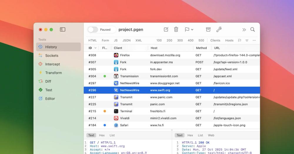 Screenshot of Proxygen Screenshot of Proxygen