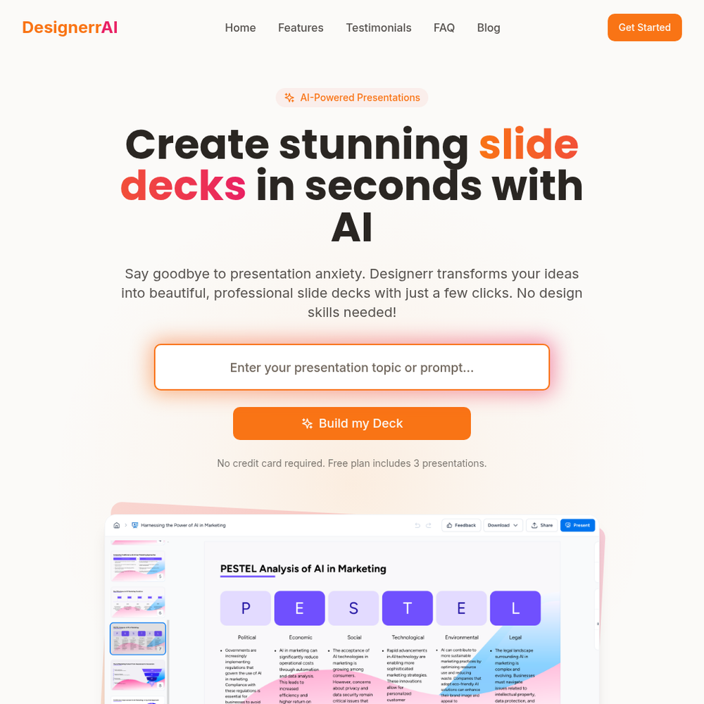 Designerr App website screenshot Designerr App website screenshot