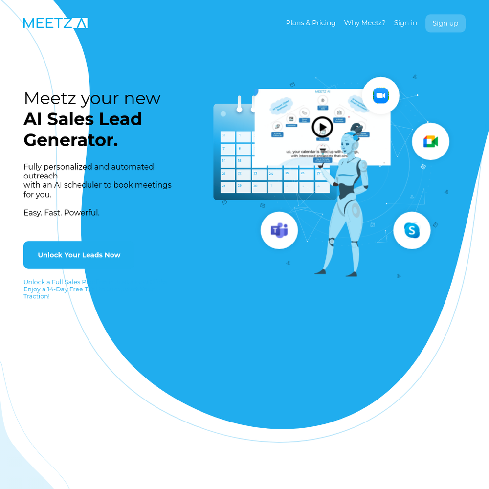 Meetz website screenshot Meetz website screenshot