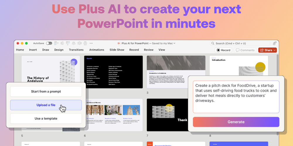 Plus AI PowerPoint Maker website screenshot Plus AI PowerPoint Maker website screenshot