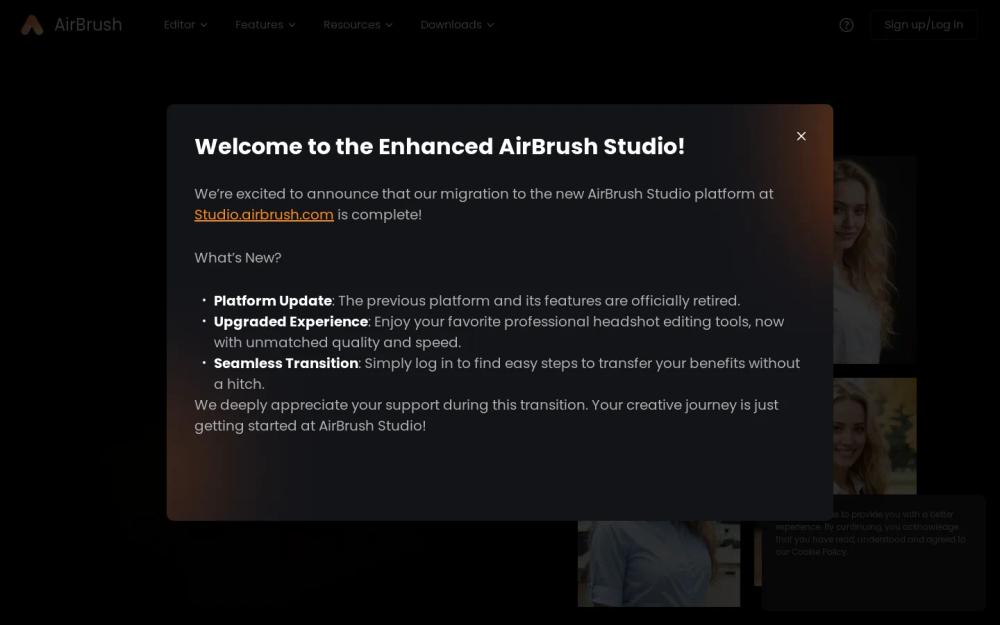 AI Headshots website screenshot AI Headshots website screenshot