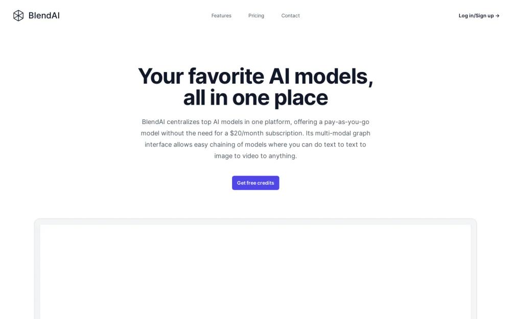 Blend AI website screenshot Blend AI website screenshot