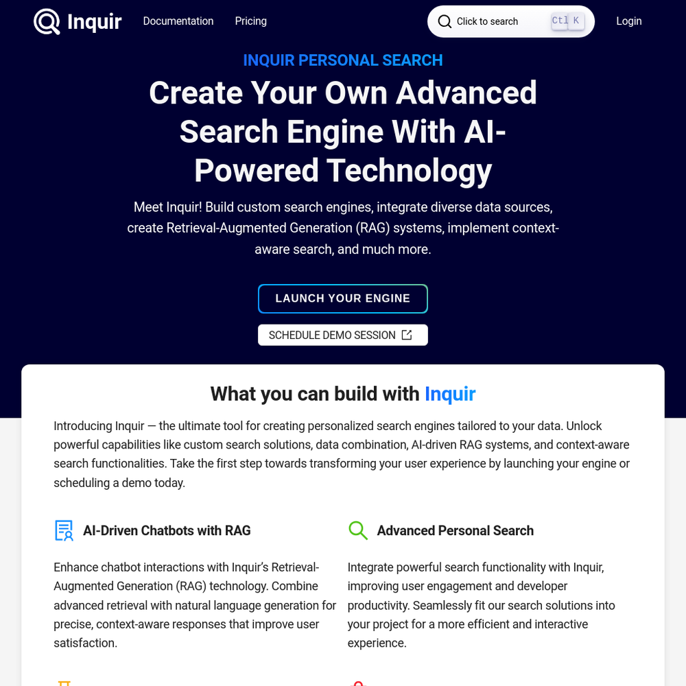 Inquir website screenshot Inquir website screenshot