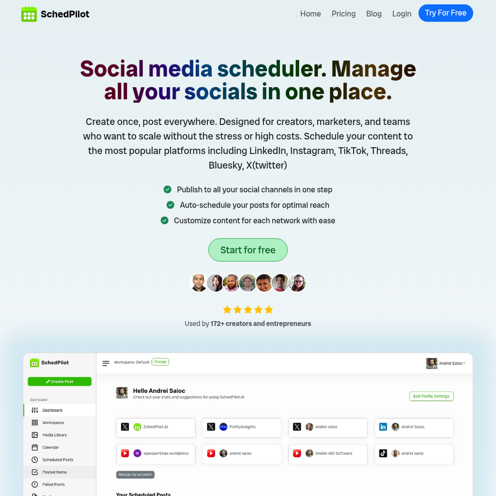 Schedpilot website screenshot Schedpilot website screenshot