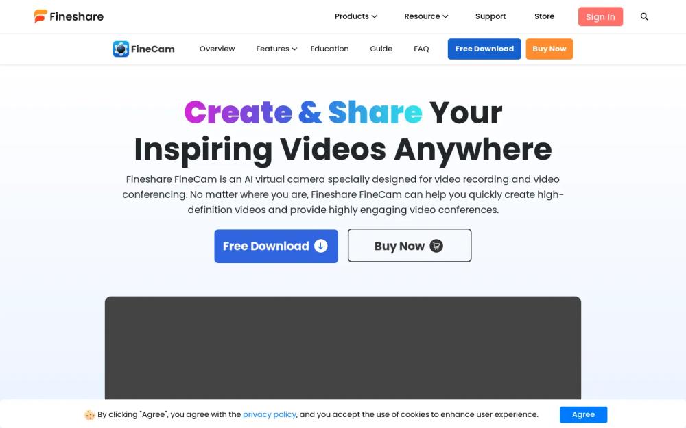 FineCam website screenshot FineCam website screenshot