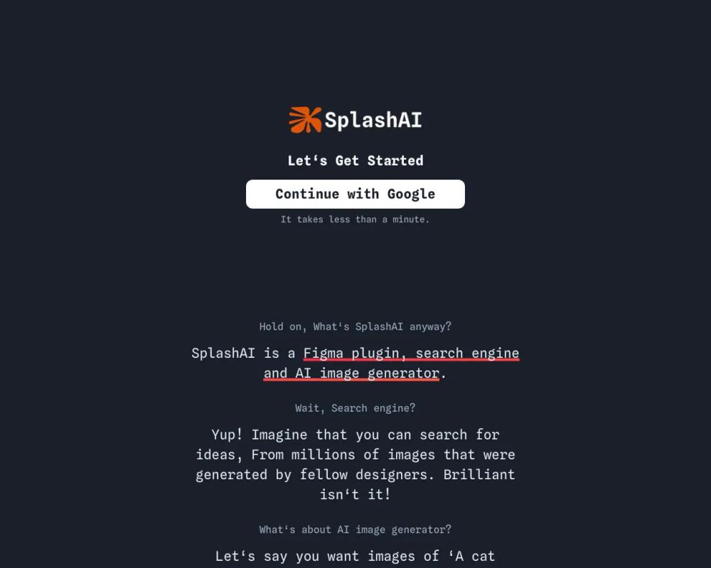 SplashAI website screenshot SplashAI website screenshot