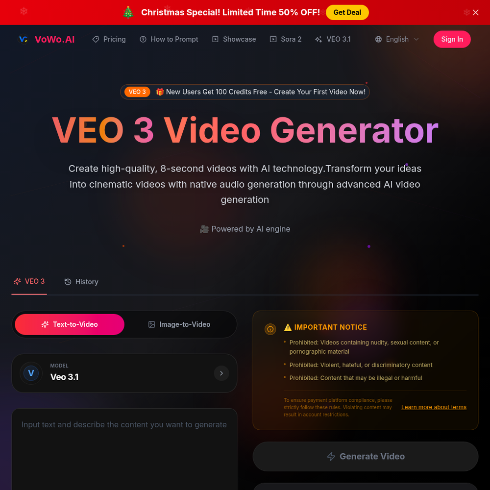 VoWo.AI website screenshot VoWo.AI website screenshot