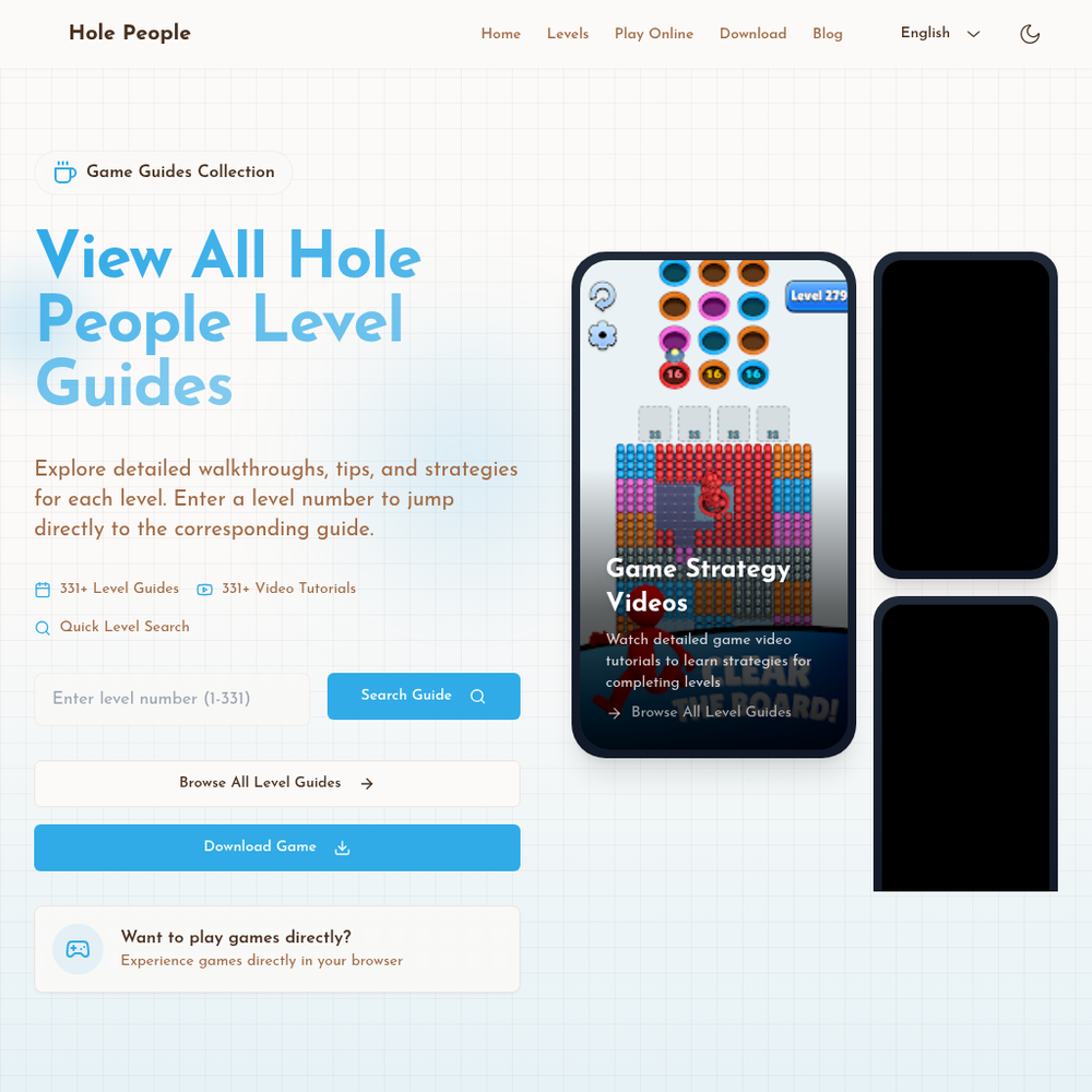 Hole People website screenshot Hole People website screenshot
