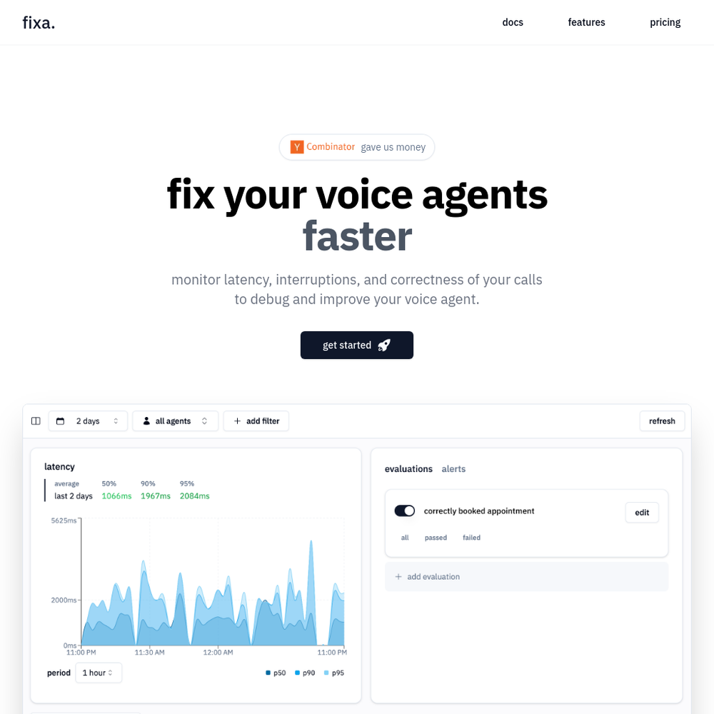 Fixa website screenshot Fixa website screenshot