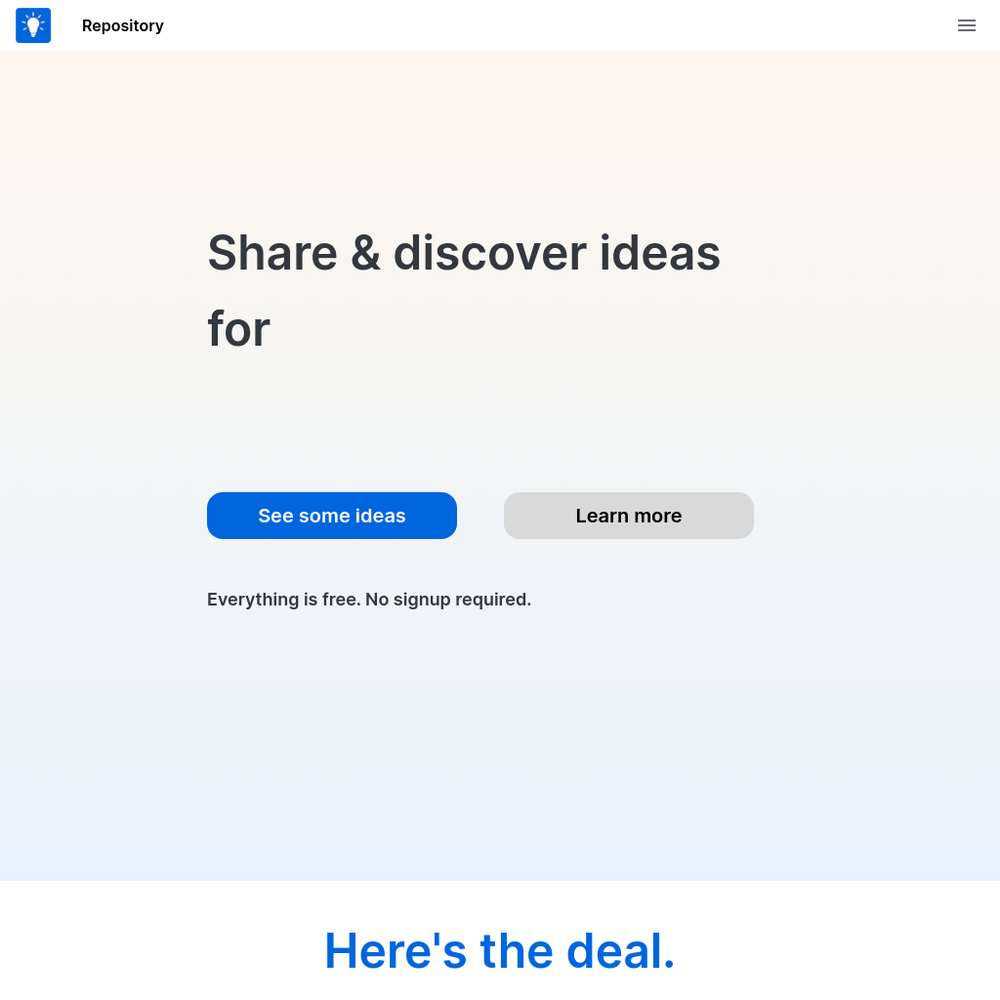 Oasis of Ideas website screenshot Oasis of Ideas website screenshot