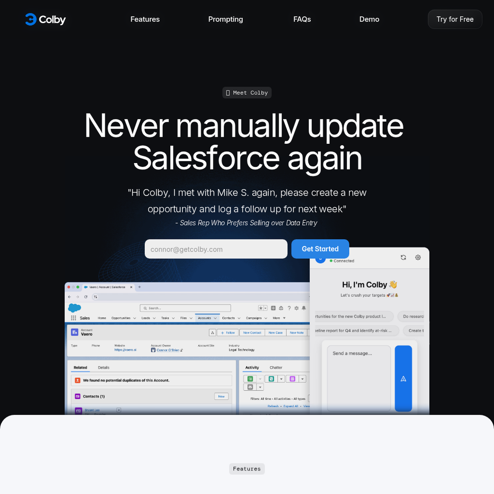 Colby AI website screenshot Colby AI website screenshot