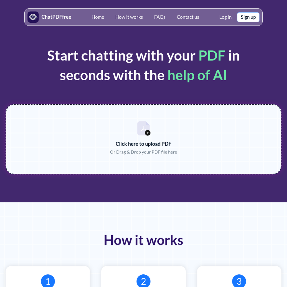 ChatPDFFree website screenshot ChatPDFFree website screenshot