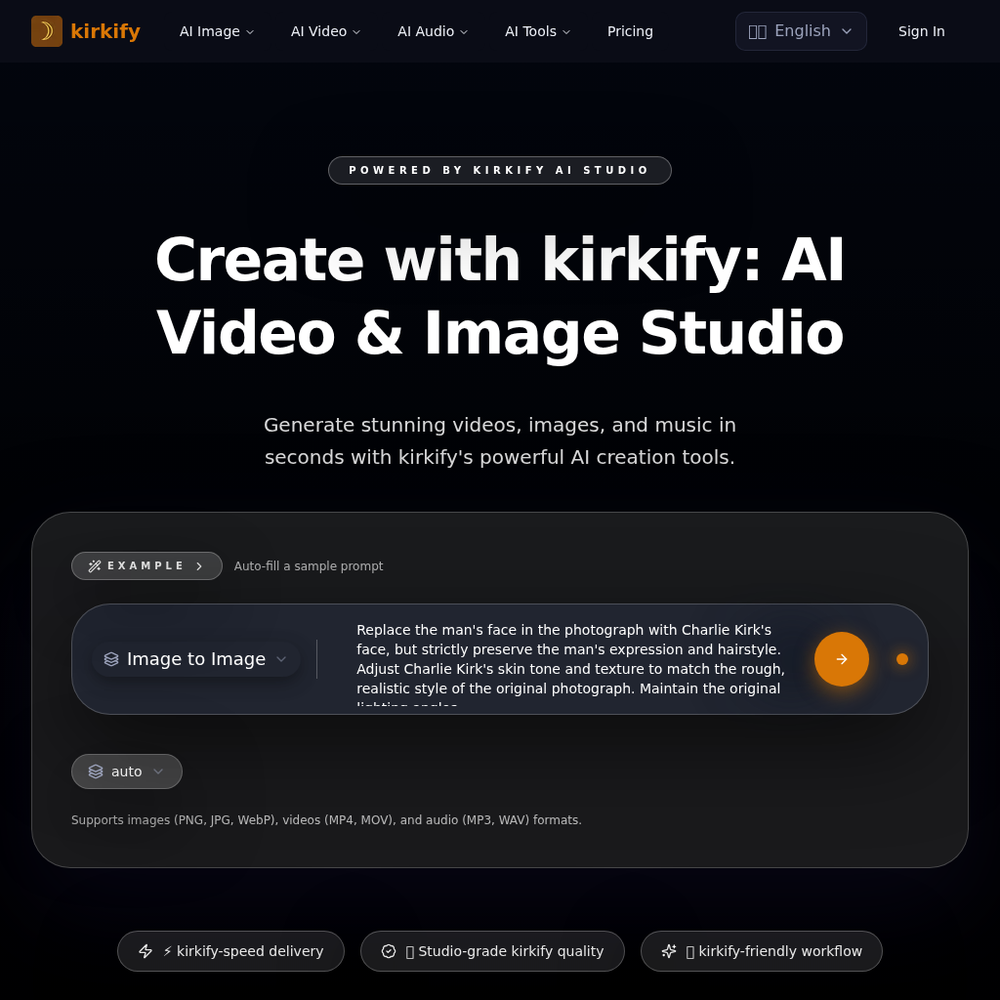 kirkify website screenshot kirkify website screenshot