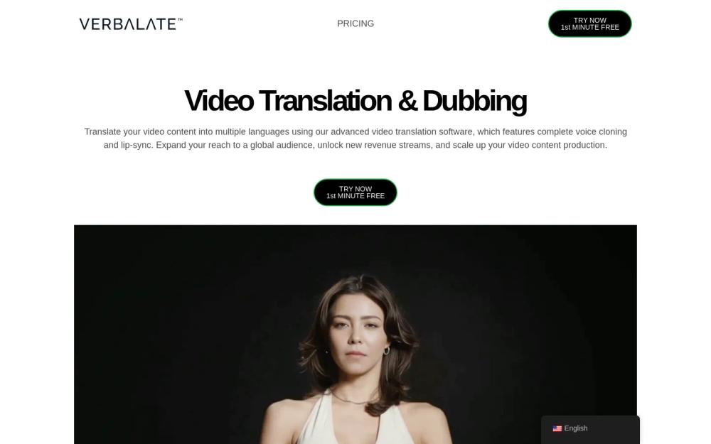 Verbalate website screenshot Verbalate website screenshot