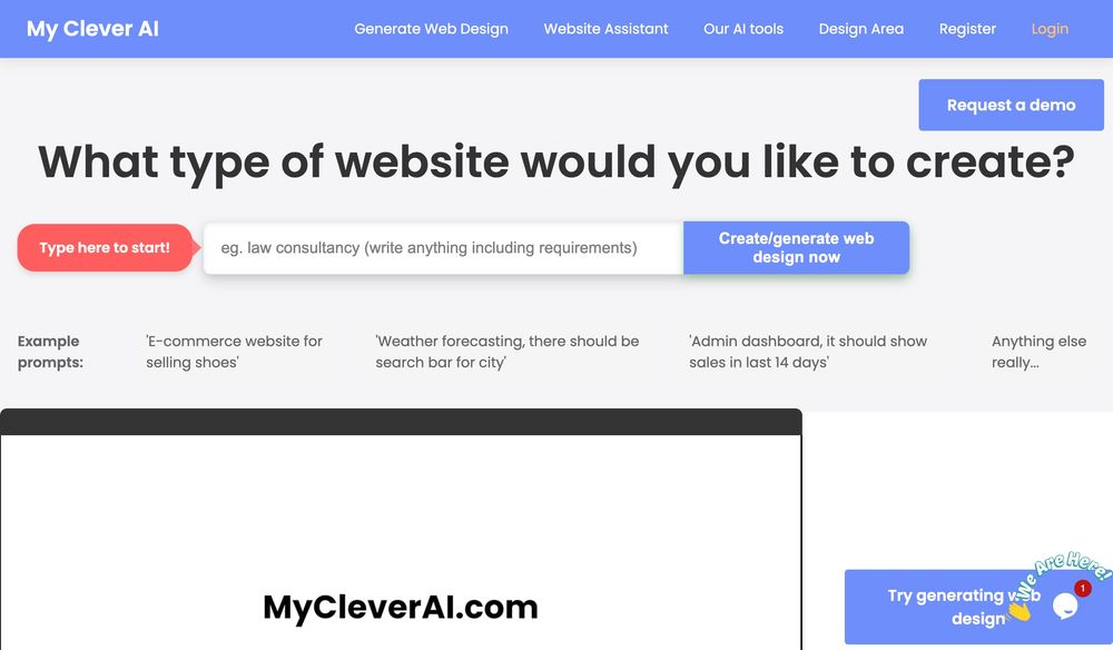 MyCleverAI website screenshot MyCleverAI website screenshot