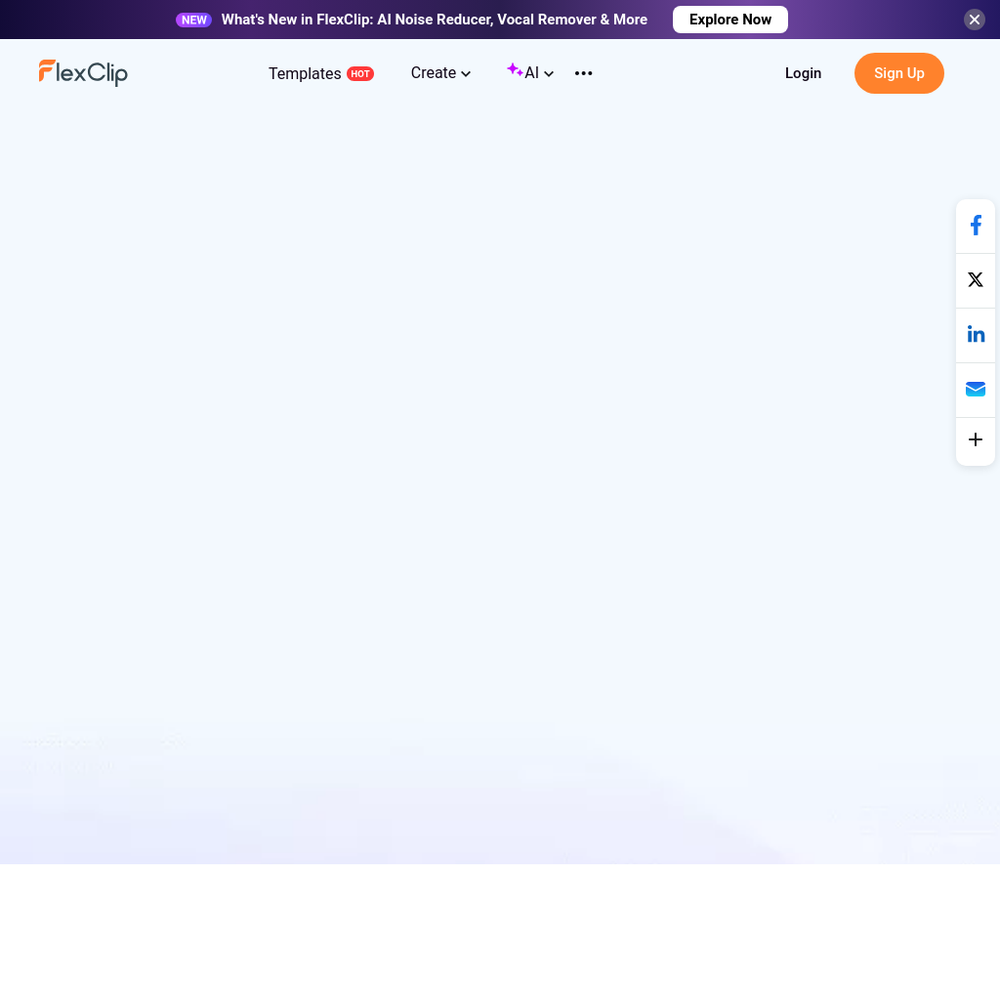 FlexClip website screenshot FlexClip website screenshot