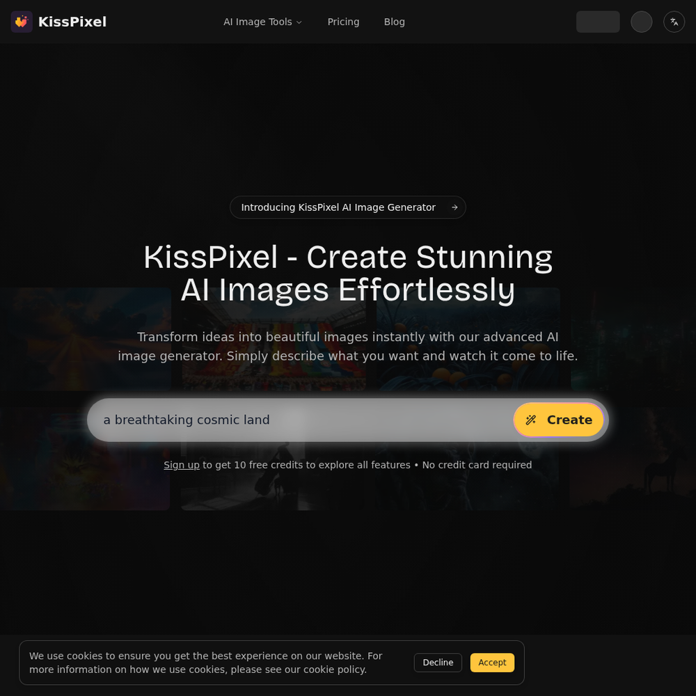 KissPixel website screenshot KissPixel website screenshot