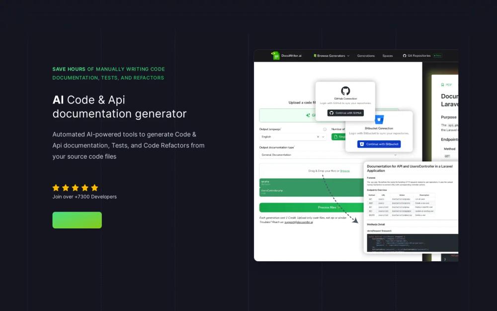 DocuWriter.ai website screenshot DocuWriter.ai website screenshot