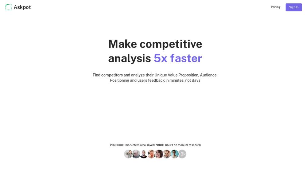 Askpot website screenshot Askpot website screenshot