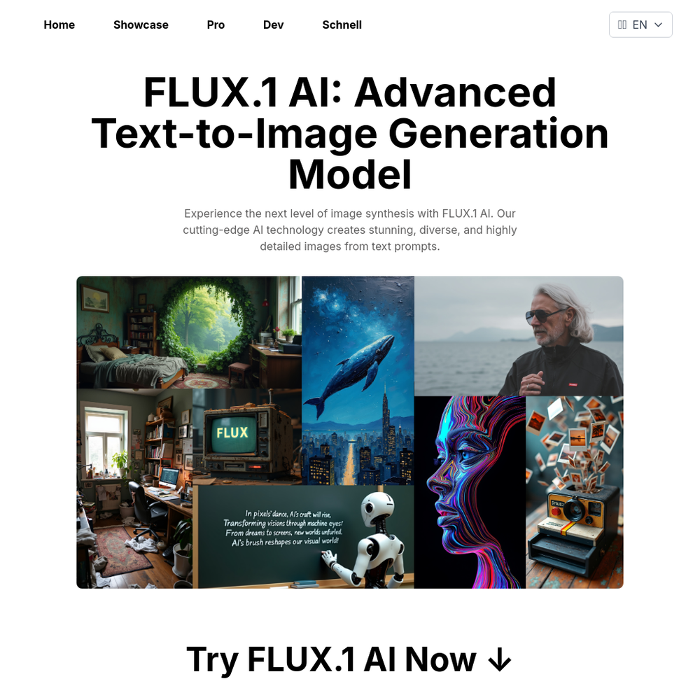 FLUX.1 AI website screenshot FLUX.1 AI website screenshot