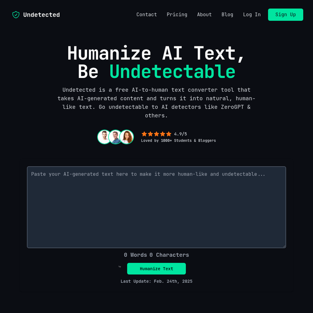 Humanize AI website screenshot Humanize AI website screenshot