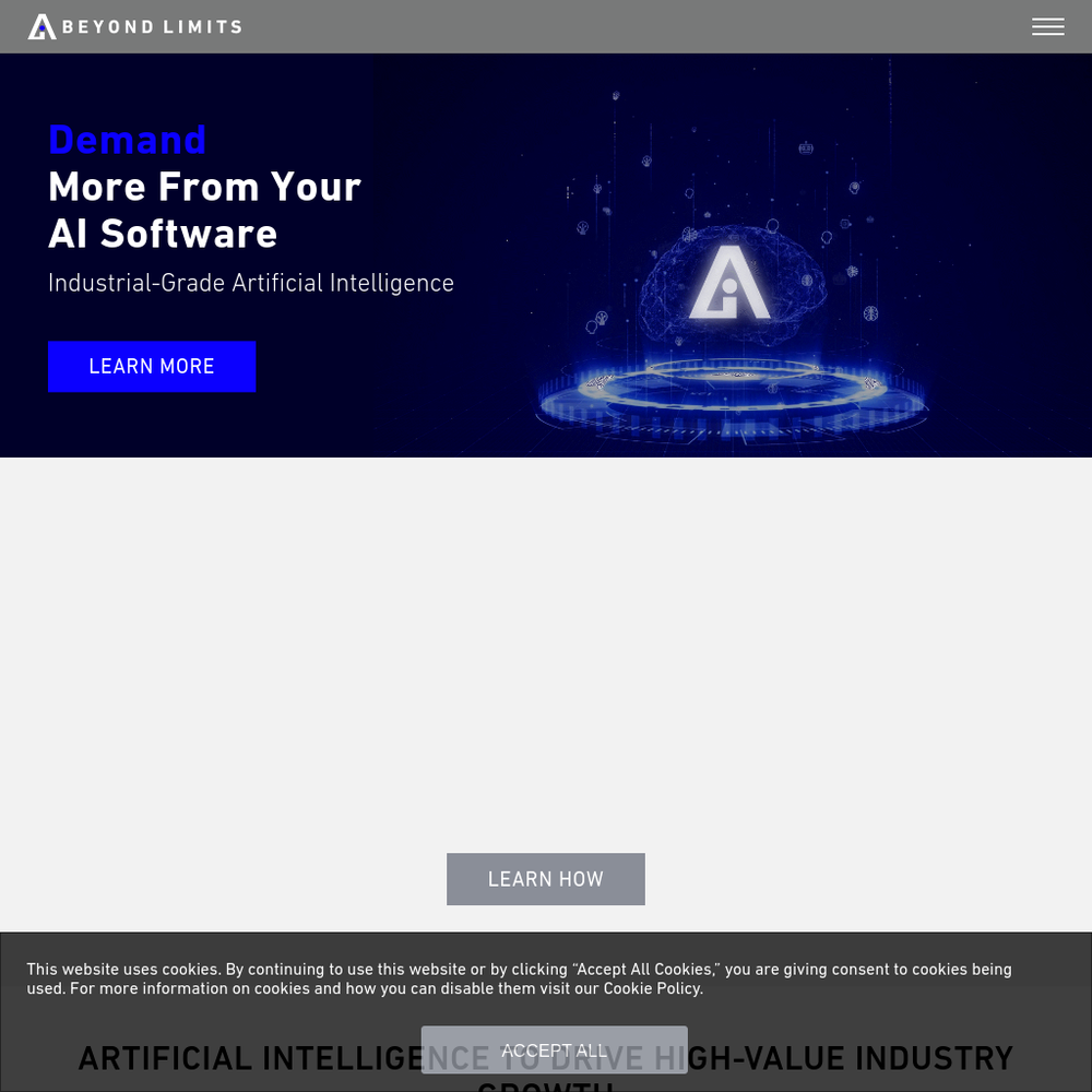 Beyond website screenshot Beyond website screenshot