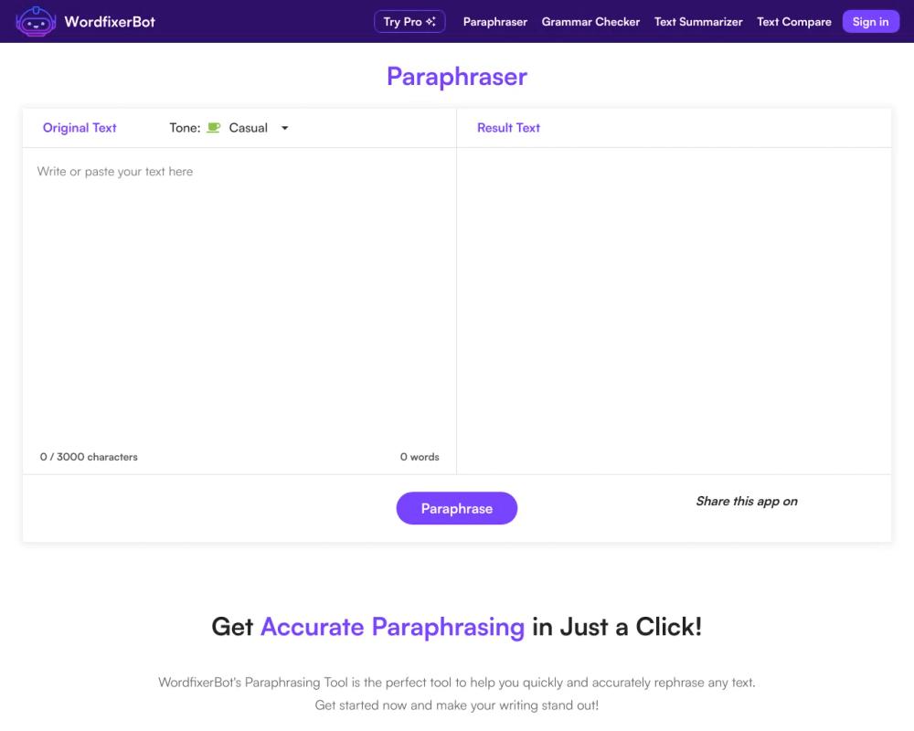 Wordfixerbot website screenshot Wordfixerbot website screenshot